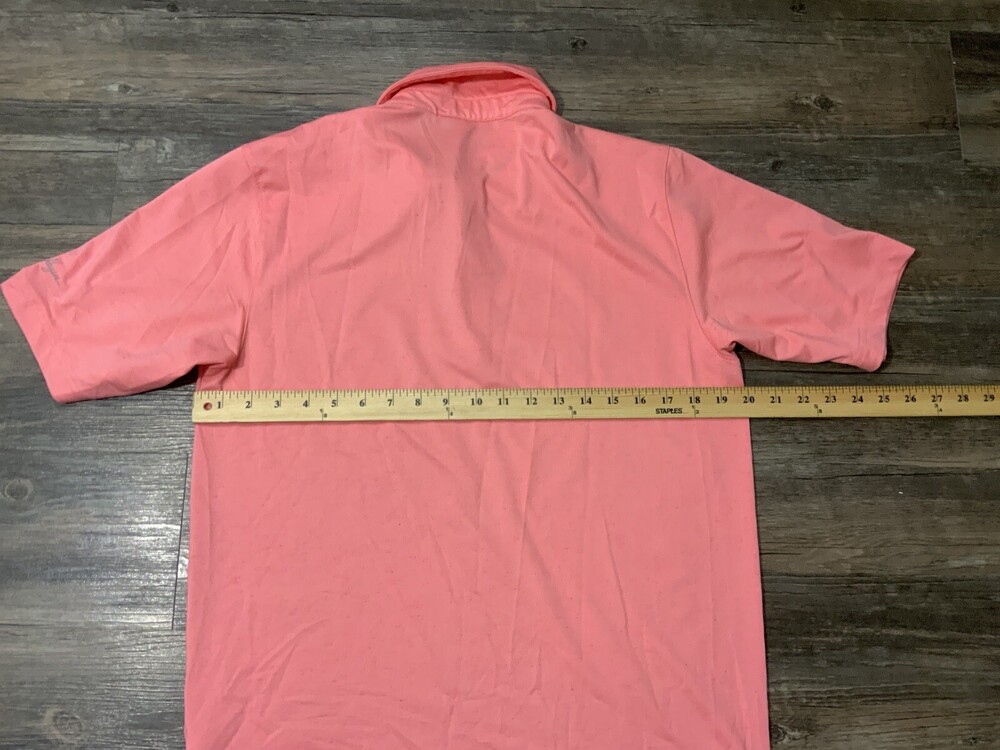 Walter Hagen Golf Polo Shirt Mens S Coral Pink Lightweight Country Club - Picture 7 of 8